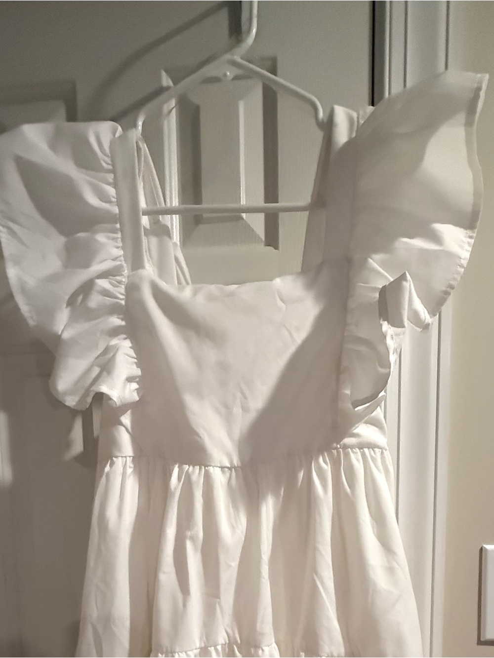 White Entro Ruffle Arm Dress - Picture 5 of 5
